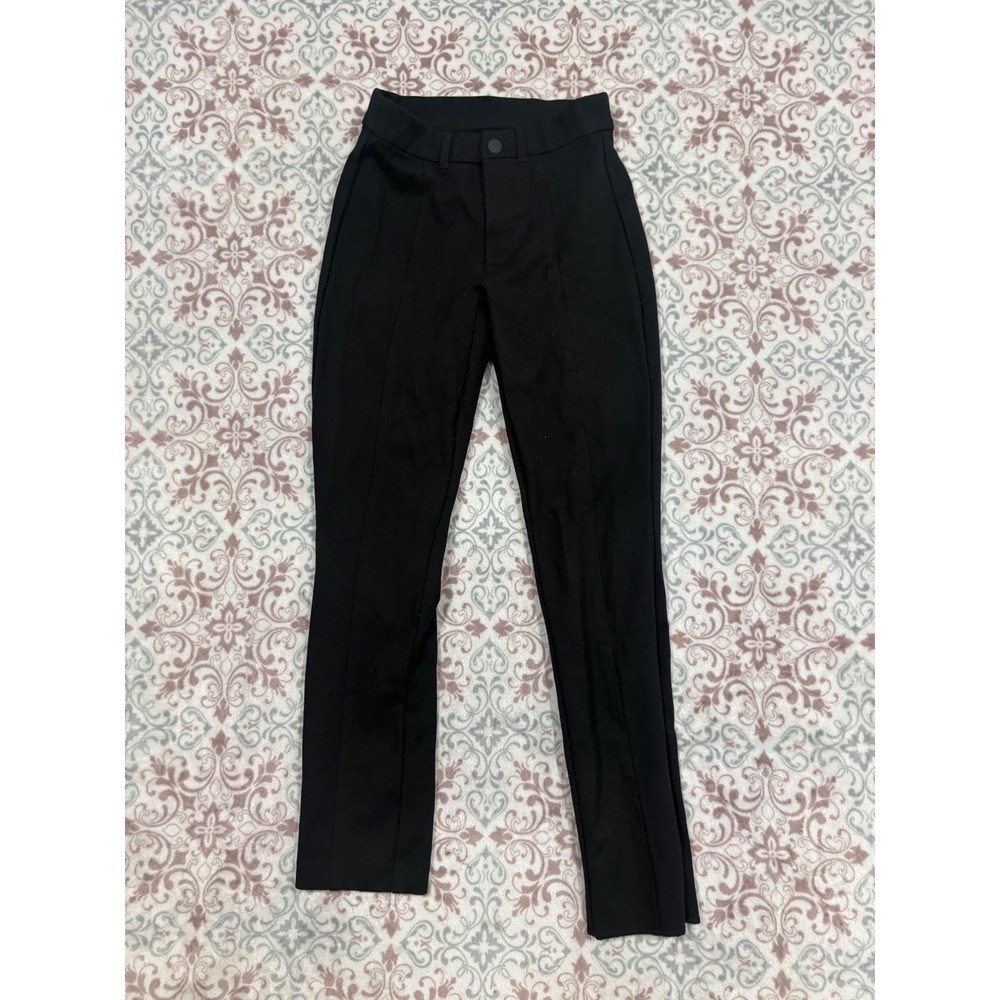 Gap Womens Black Slim Fit Seamed Front Trousers Size 00 Stretch Dress Pants